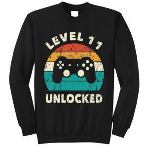 11th Birthday Decoration Gift Level 11 Unlocked Video Gamer Sweatshirt