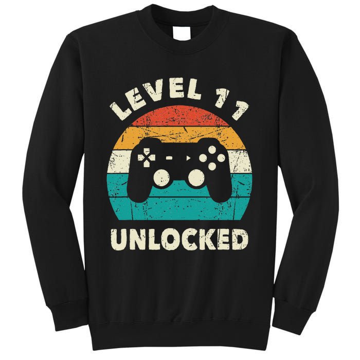 11th Birthday Decoration Gift Level 11 Unlocked Video Gamer Sweatshirt