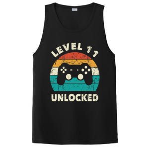 11th Birthday Decoration Gift Level 11 Unlocked Video Gamer PosiCharge Competitor Tank