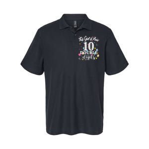 10th Birthday Funny Gift This Girl Is Now 10 Double Digits Gift Softstyle Adult Sport Polo