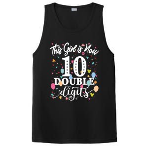 10th Birthday Funny Gift This Girl Is Now 10 Double Digits Gift PosiCharge Competitor Tank