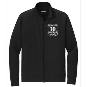 10th Birthday Funny Gift This Girl Is Now 10 Double Digits Gift Stretch Full-Zip Cadet Jacket