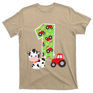 1st Birthday Farm Animals Number 1 Year Old Party T-Shirt