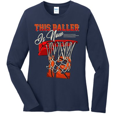 12th Birthday For Basketball 12 Years Old Gift Ladies Long Sleeve Shirt