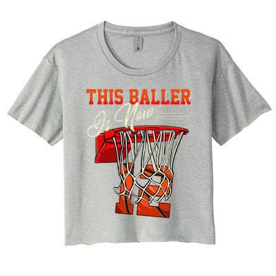 12th Birthday For Basketball 12 Years Old Gift Women's Crop Top Tee