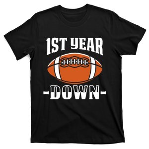 1st Birthday Football Touchdown 1 Year Old Boy Sports Team T-Shirt