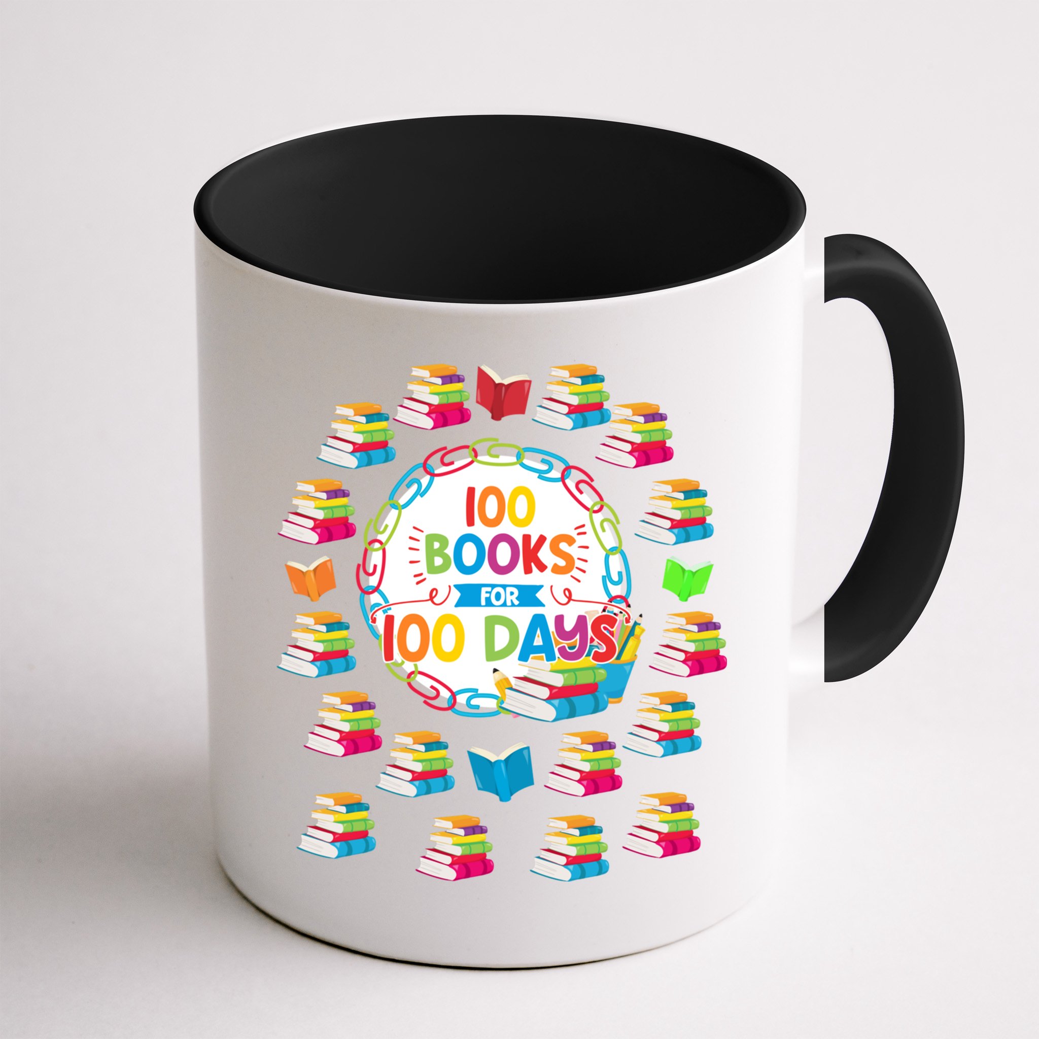 100 Books For 100 Days 100th Day Of School Gift Teacher Meaningful Gift Mug