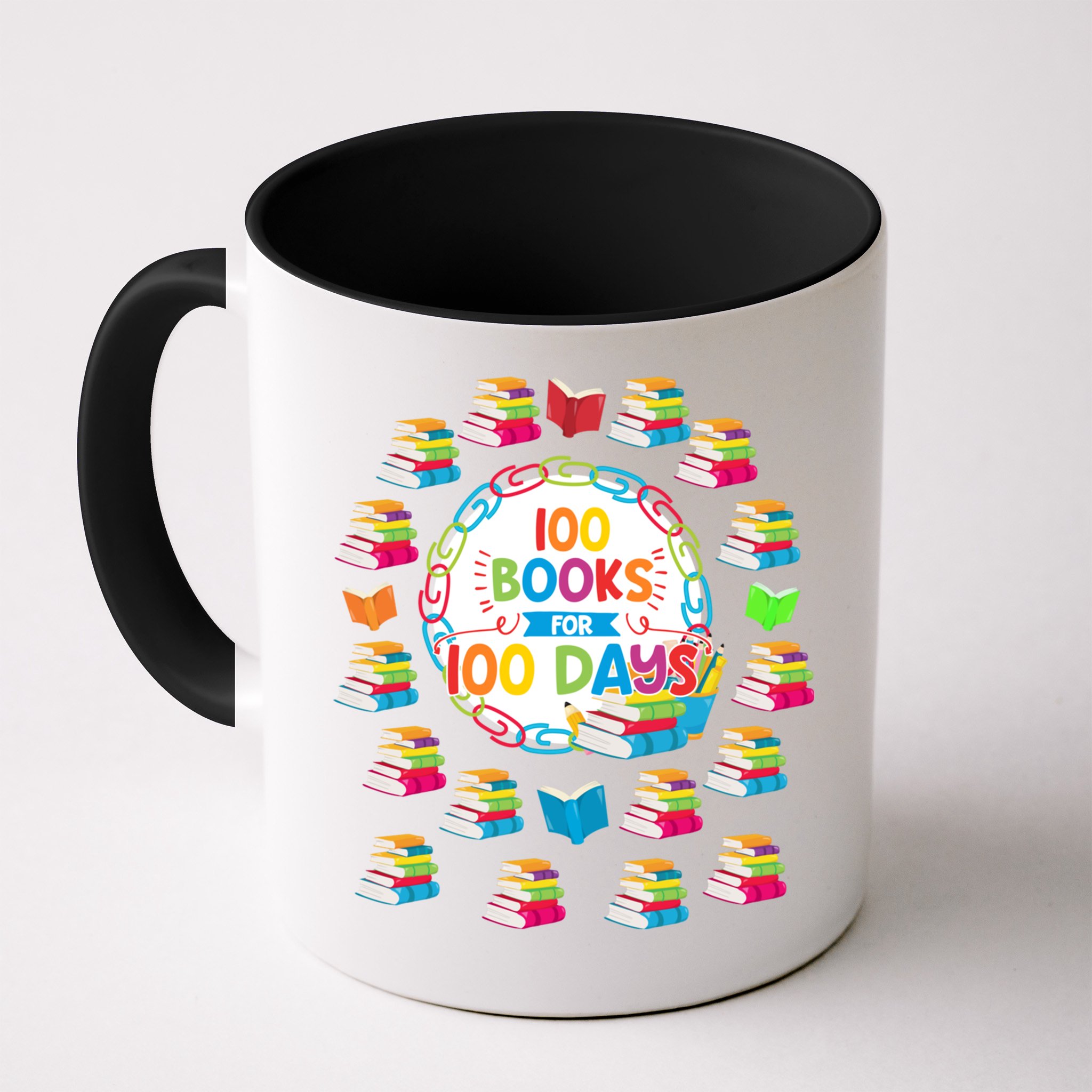100 Books For 100 Days 100th Day Of School Gift Teacher Meaningful Gift Mug