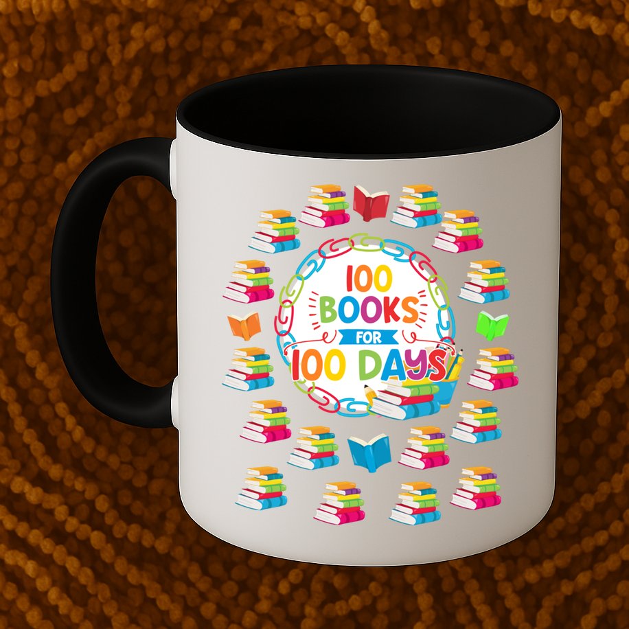 100 Books For 100 Days 100th Day Of School Gift Teacher Meaningful Gift Mug