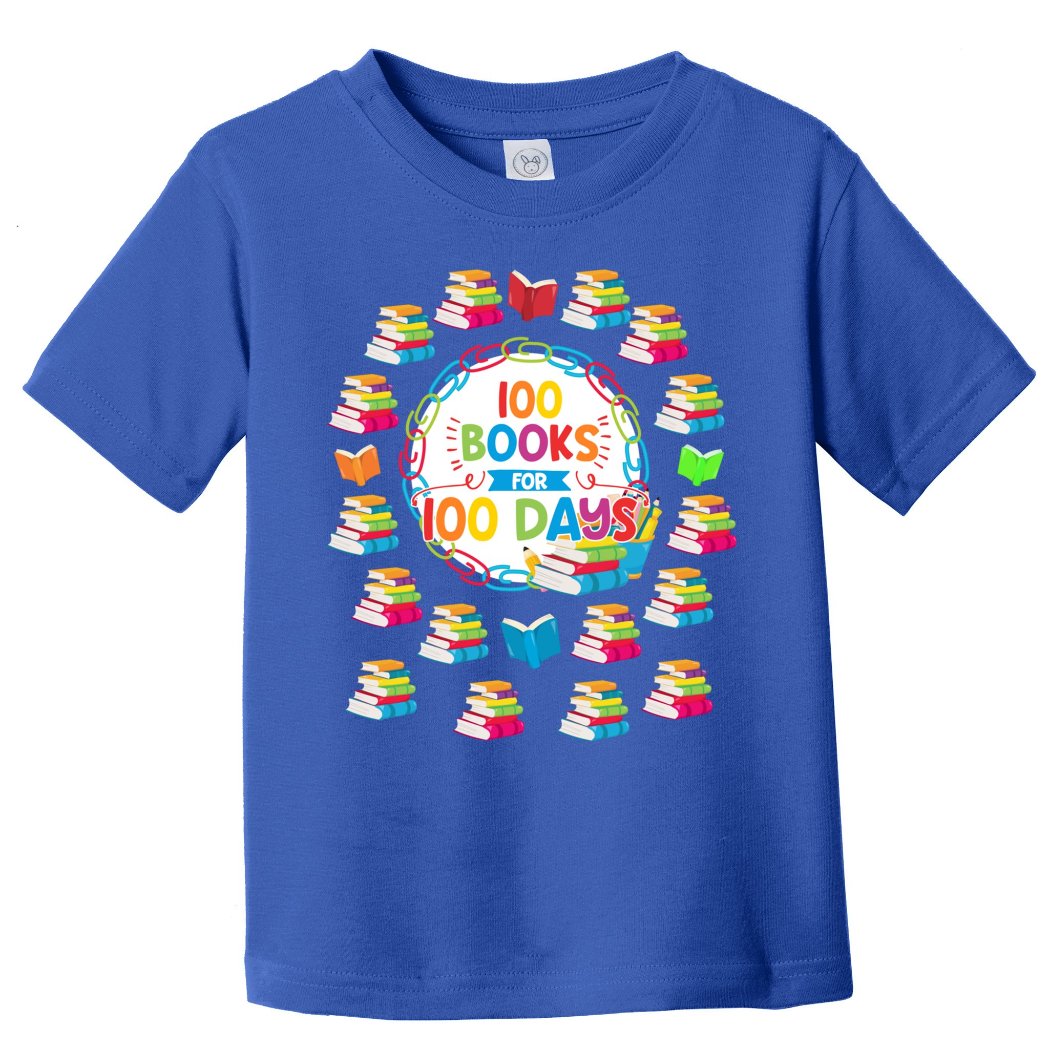 100 Books For 100 Days 100th Day Of School Gift Teacher Meaningful Gift Toddler T-Shirt