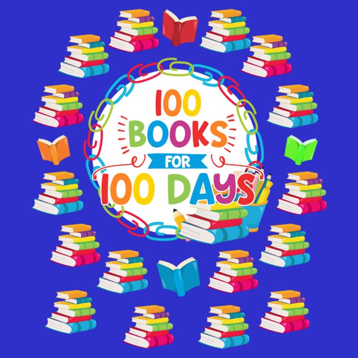 100 Books For 100 Days 100th Day Of School Gift Teacher Meaningful Gift Women's V-Neck T-Shirt