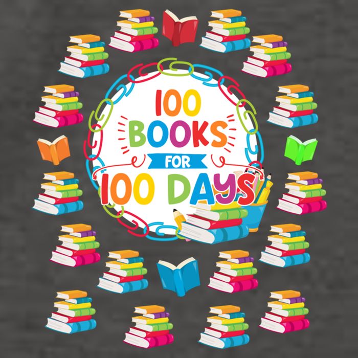 100 Books For 100 Days 100th Day Of School Gift Teacher Meaningful Gift Vector Backpack