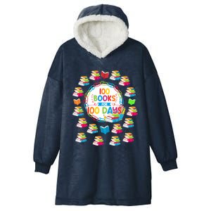 100 Books For 100 Days 100th Day Of School Gift Teacher Meaningful Gift Hooded Wearable Blanket