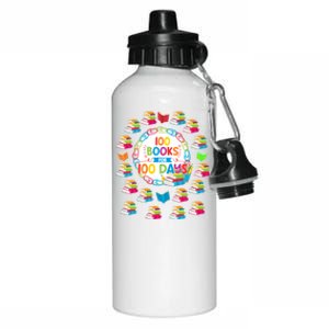 100 Books For 100 Days 100th Day Of School Gift Teacher Meaningful Gift Aluminum Water Bottle