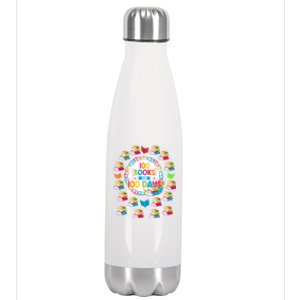 100 Books For 100 Days 100th Day Of School Gift Teacher Meaningful Gift Stainless Steel Insulated Water Bottle