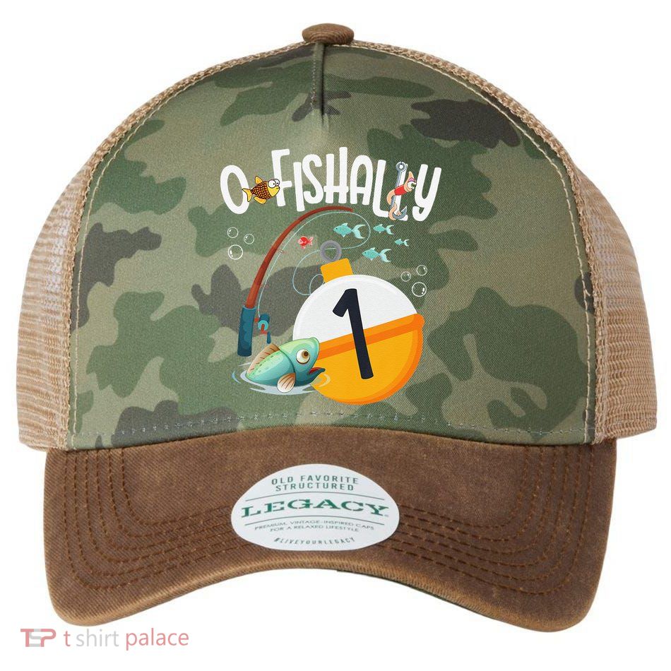 1st Birthday Fishing Theme For And OFishally 1 Legacy Tie Dye Trucker Hat