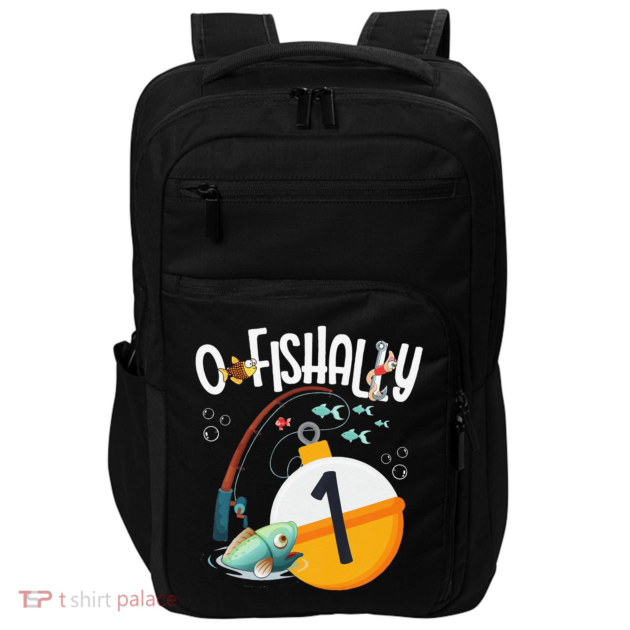 1st Birthday Fishing Theme For And OFishally 1 Impact Tech Backpack