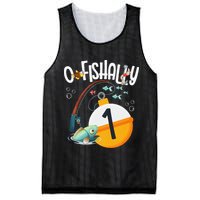 1st Birthday Fishing Theme For And OFishally 1 Mesh Reversible Basketball Jersey Tank