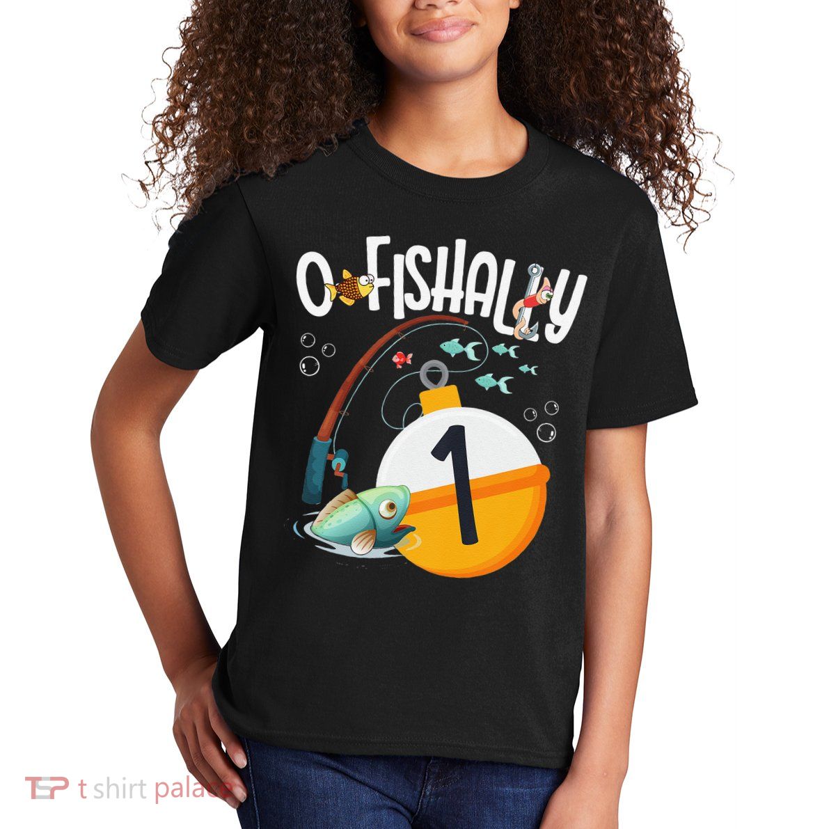 1st Birthday Fishing Theme For And OFishally 1 Kids T-Shirt