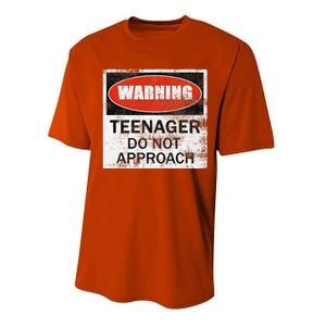 13th Birthday Fun Warning Official Teenager Do Not Approach Performance Sprint T-Shirt