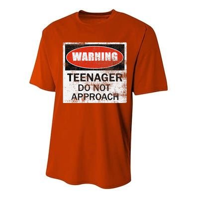 13th Birthday Fun Warning Official Teenager Do Not Approach Performance Sprint T-Shirt