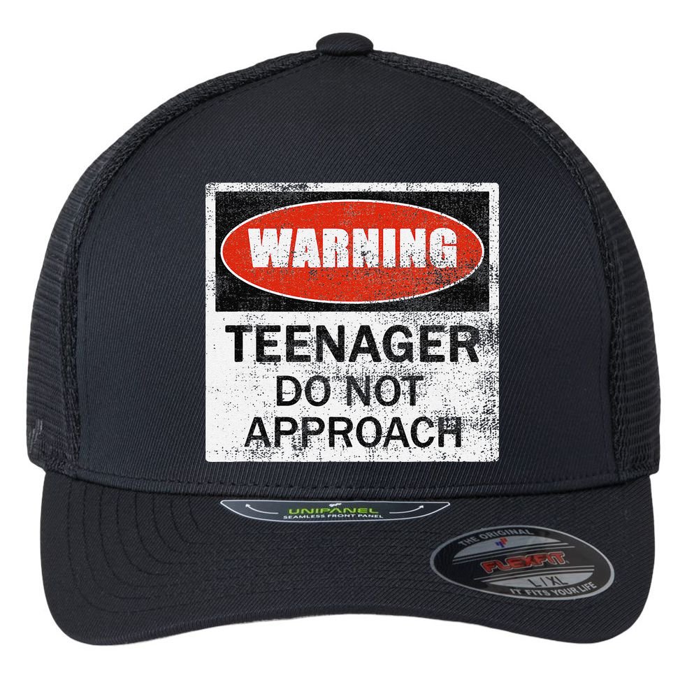 13th Birthday Fun Warning Official Teenager Do Not Approach Flexfit Unipanel Trucker Cap