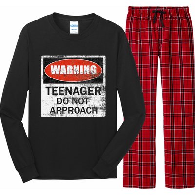 13th Birthday Fun Warning Official Teenager Do Not Approach Long Sleeve Pajama Set