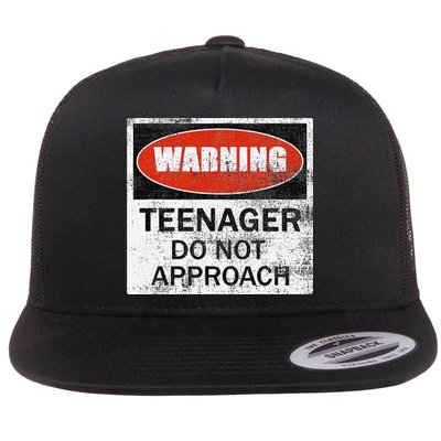 13th Birthday Fun Warning Official Teenager Do Not Approach Flat Bill Trucker Hat