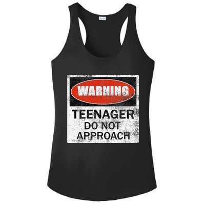 13th Birthday Fun Warning Official Teenager Do Not Approach Ladies PosiCharge Competitor Racerback Tank
