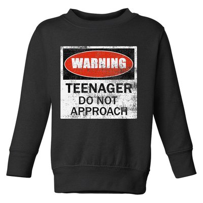 13th Birthday Fun Warning Official Teenager Do Not Approach Toddler Sweatshirt