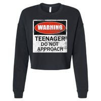 13th Birthday Fun Warning Official Teenager Do Not Approach Cropped Pullover Crew