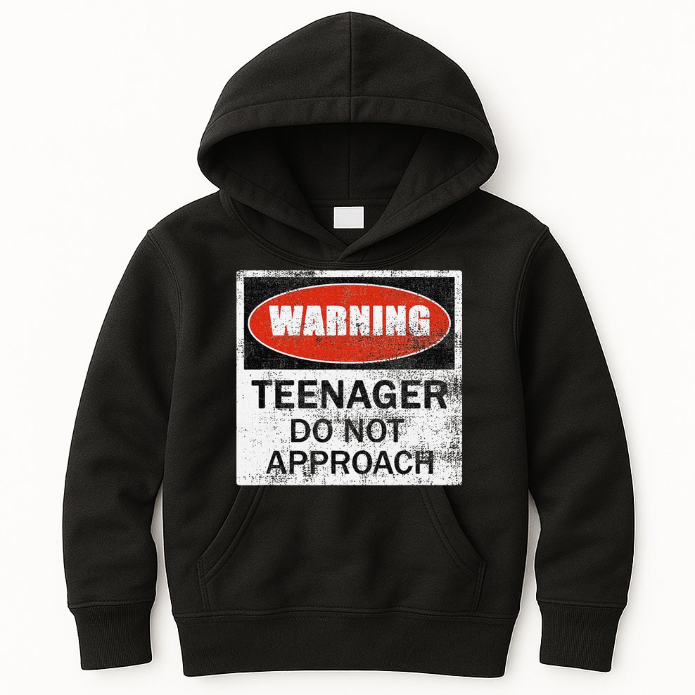 13th Birthday Fun Warning Official Teenager Do Not Approach Kids Hoodie