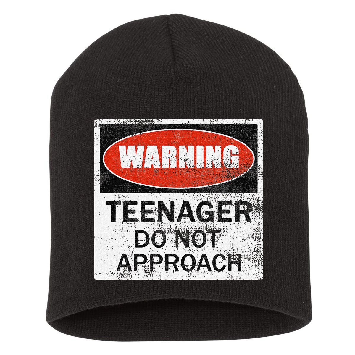 13th Birthday Fun Warning Official Teenager Do Not Approach Short Acrylic Beanie