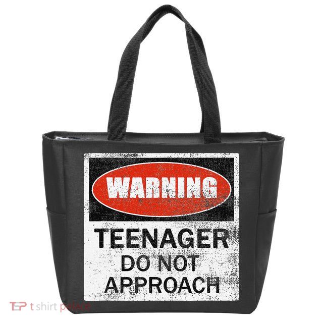 13th Birthday Fun Warning Official Teenager Do Not Approach Zip Tote Bag
