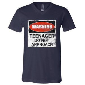 13th Birthday Fun Warning Official Teenager Do Not Approach V-Neck T-Shirt