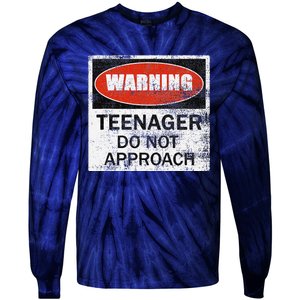 13th Birthday Fun Warning Official Teenager Do Not Approach Tie-Dye Long Sleeve Shirt