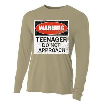 13th Birthday Fun Warning Official Teenager Do Not Approach Cooling Performance Long Sleeve Crew