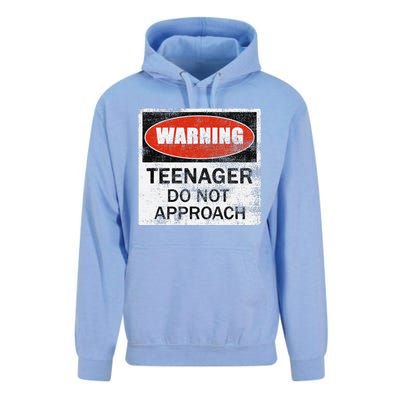 13th Birthday Fun Warning Official Teenager Do Not Approach Unisex Surf Hoodie