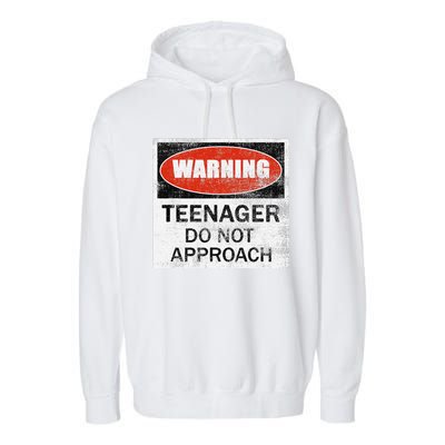 13th Birthday Fun Warning Official Teenager Do Not Approach Garment-Dyed Fleece Hoodie