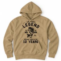 12th Birthday Gift The Fishing Legend 12 Years Fisherman Gift Hoodie