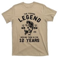 12th Birthday Gift The Fishing Legend 12 Years Fisherman Gift T-Shirt