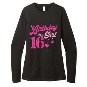 16th Birthday Girl Crown 16 Years Old Bday Womens CVC Long Sleeve Shirt