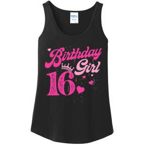 16th Birthday Girl Crown 16 Years Old Bday Ladies Essential Tank