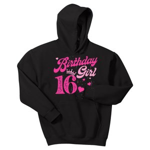 16th Birthday Girl Crown 16 Years Old Bday Kids Hoodie