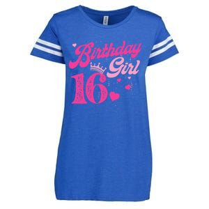 16th Birthday Girl Crown 16 Years Old Bday Enza Ladies Jersey Football T-Shirt