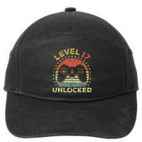 17th Birthday Gaming Level 17 Unlocked 7-Panel Snapback Hat