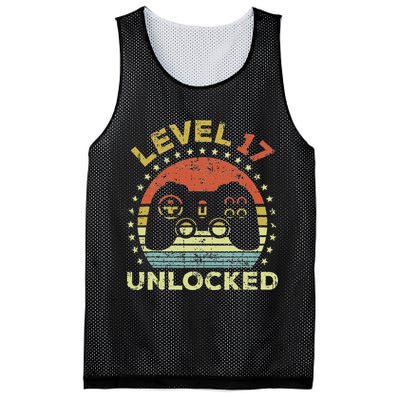17th Birthday Gaming Level 17 Unlocked Mesh Reversible Basketball Jersey Tank