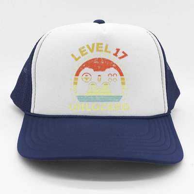 17th Birthday Gaming Level 17 Unlocked Trucker Hat