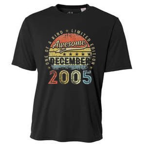 17th Birthday Gift Awesome Since December 2005 17 Year Old Cooling Performance Crew T-Shirt