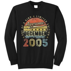 17th Birthday Gift Awesome Since December 2005 17 Year Old Sweatshirt